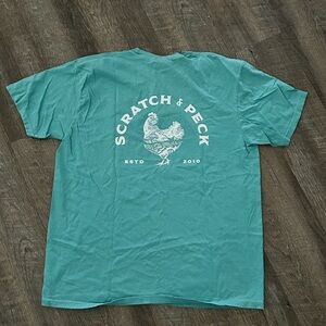 Rare New Scratch & Peck Feeds Short Sleeve T Shirt Farm Chicken Farmer Size XL
